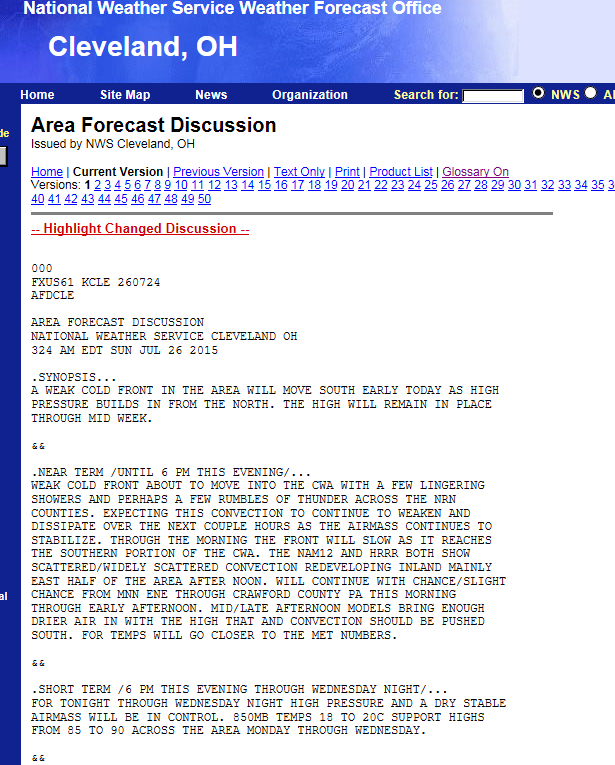 click for the Area Forecast Discussion