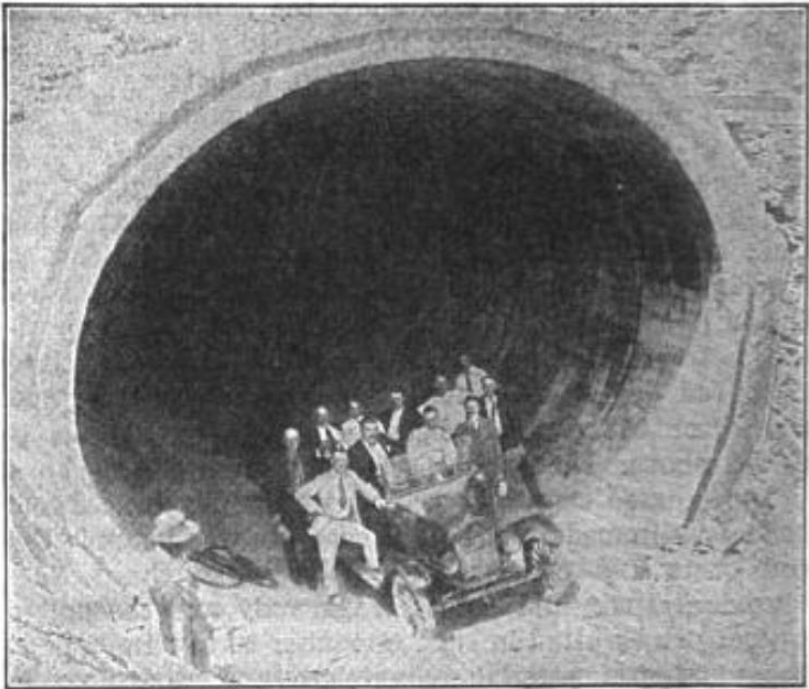 Tube opening at time of being built.