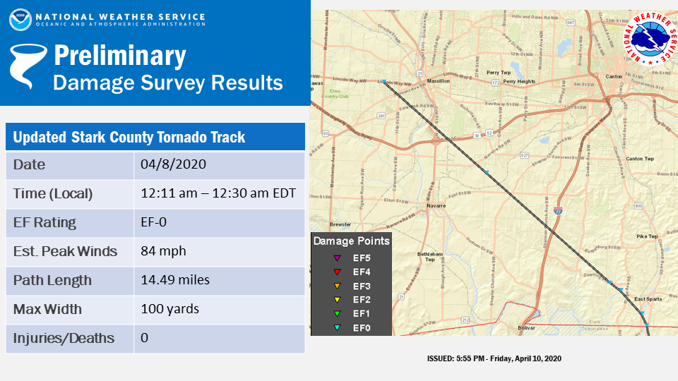 East Sparta EF0 track