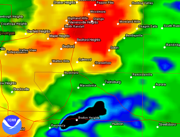 Southeastern Cuyahoga County Radar Image