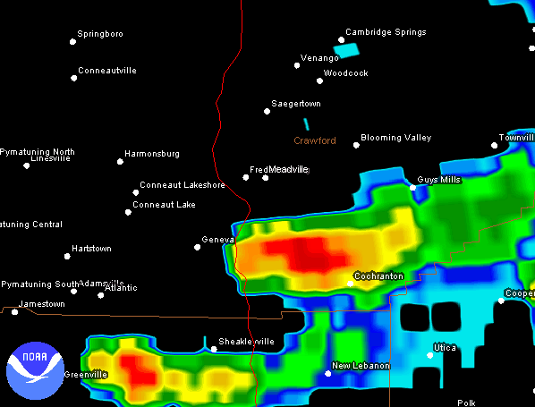 click for radar loop from Crawford Co Tornado