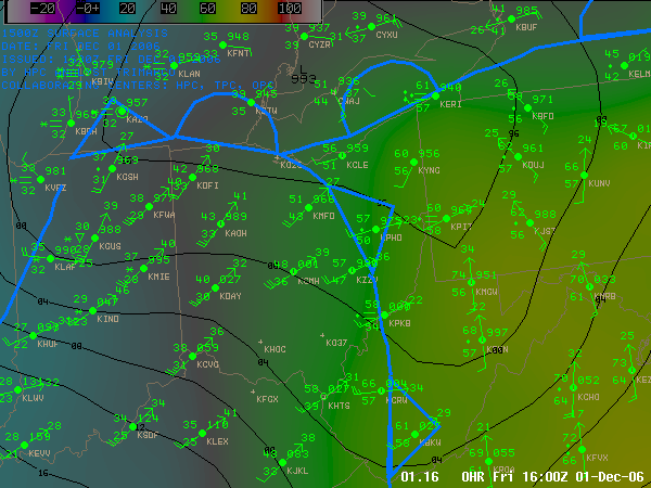 frontal analysis at 16Z Friday