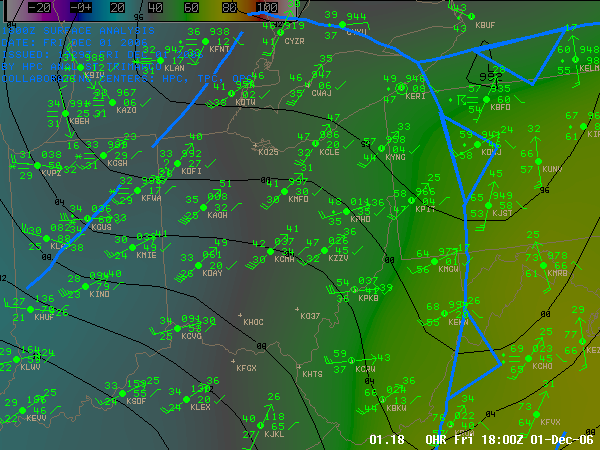 frontal analysis at 18Z Friday