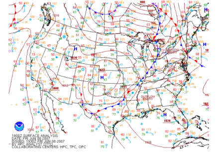 analyzed surface chart