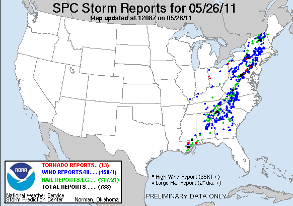May 26, 2011 Storm Reports