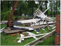 downburst damage in Geneva, OH  June 7, 2011
