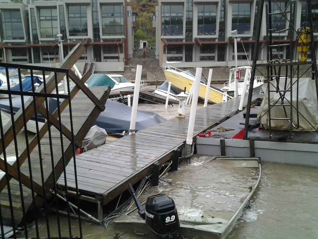 damage along the Rocky River