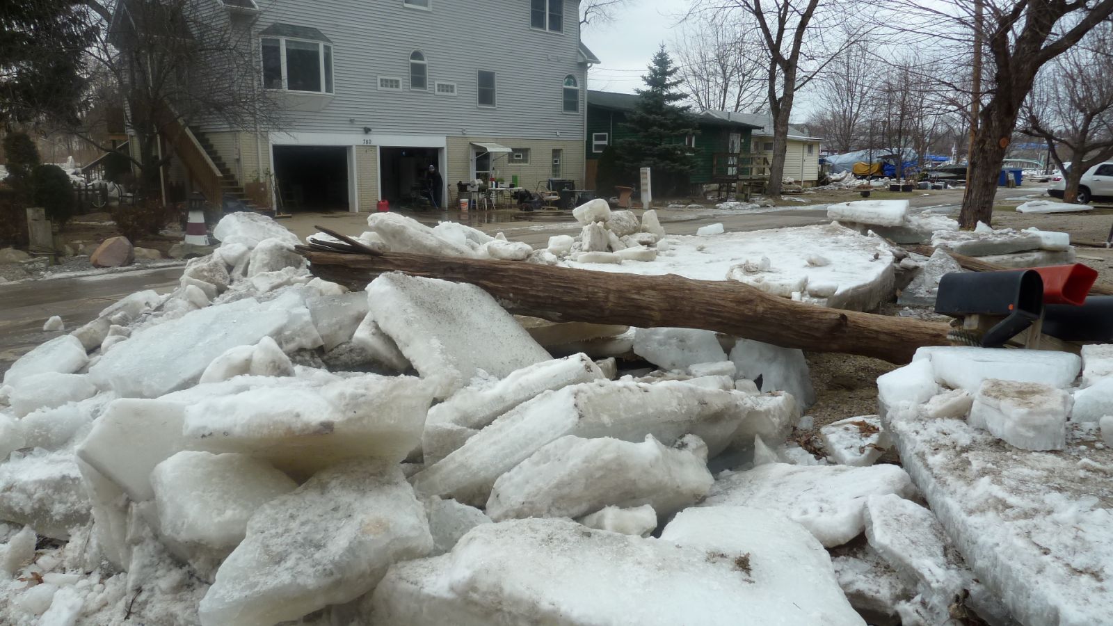 Vermilion River Ice from NWS ice jam flood survey