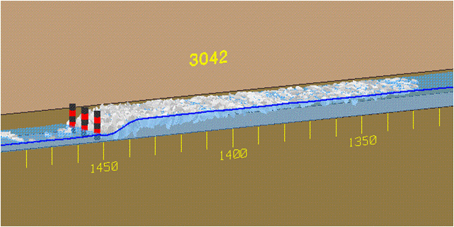model of an ice jam