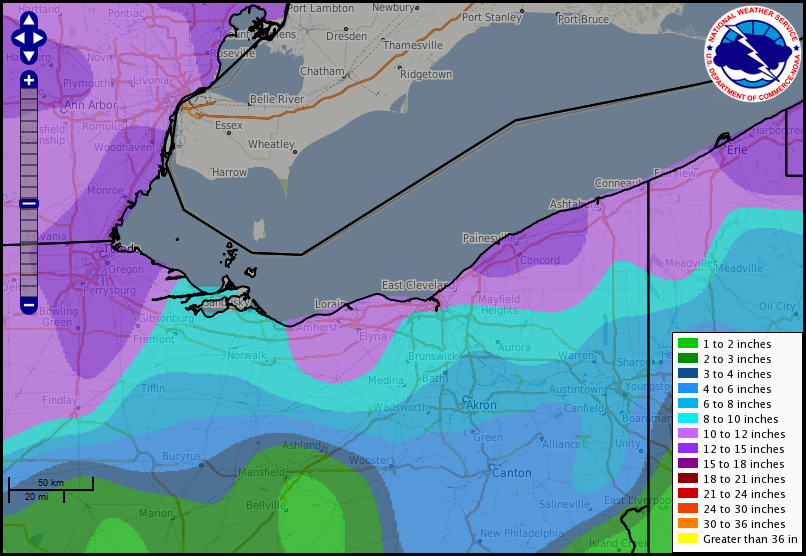 72-hr snowfall totals as of 7 AM 2/3/15