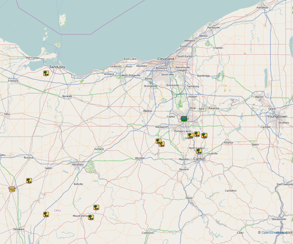 map of storm reports from June 18, 2015