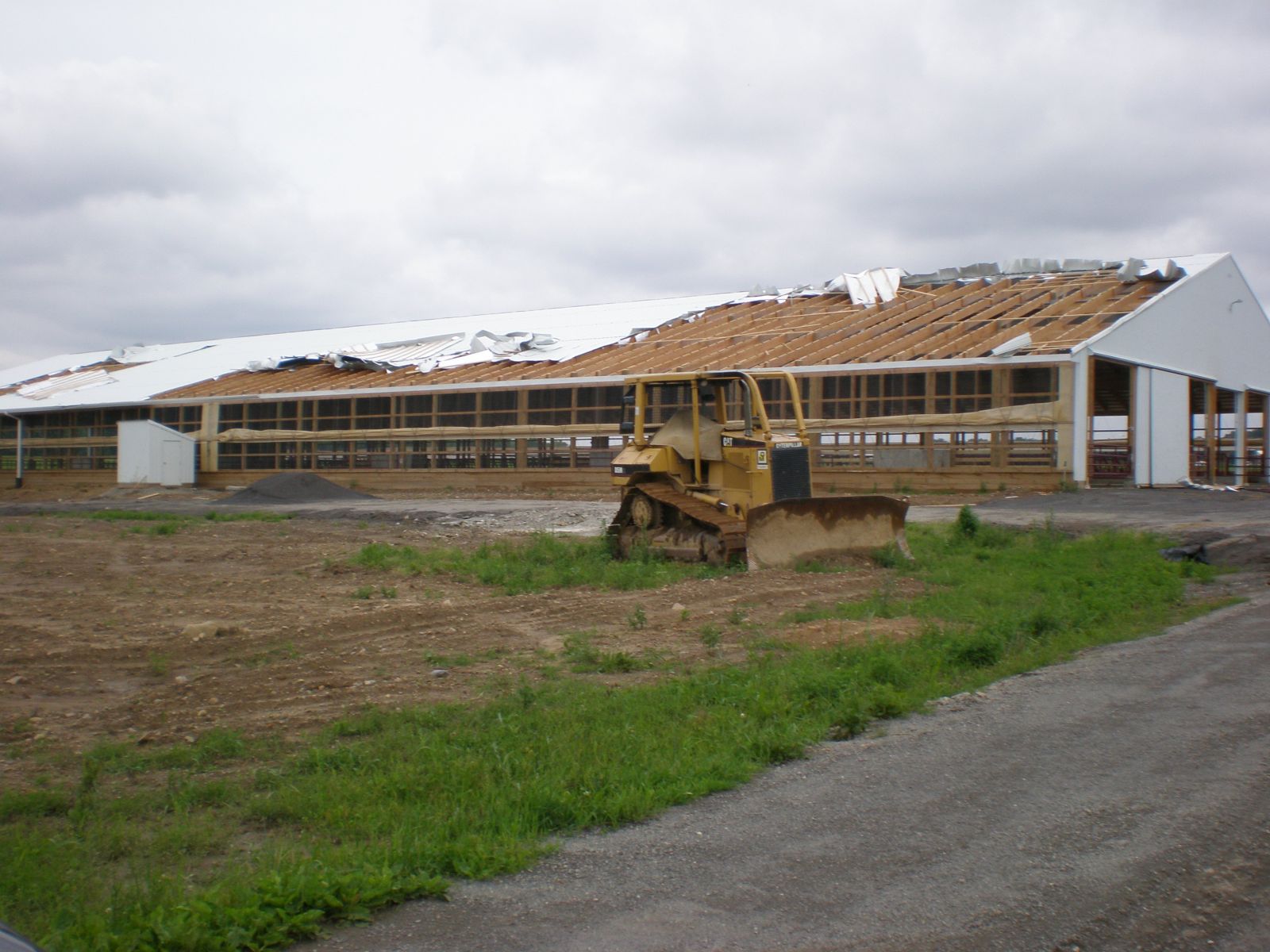 Roof damage to barn in Marlboro Twp