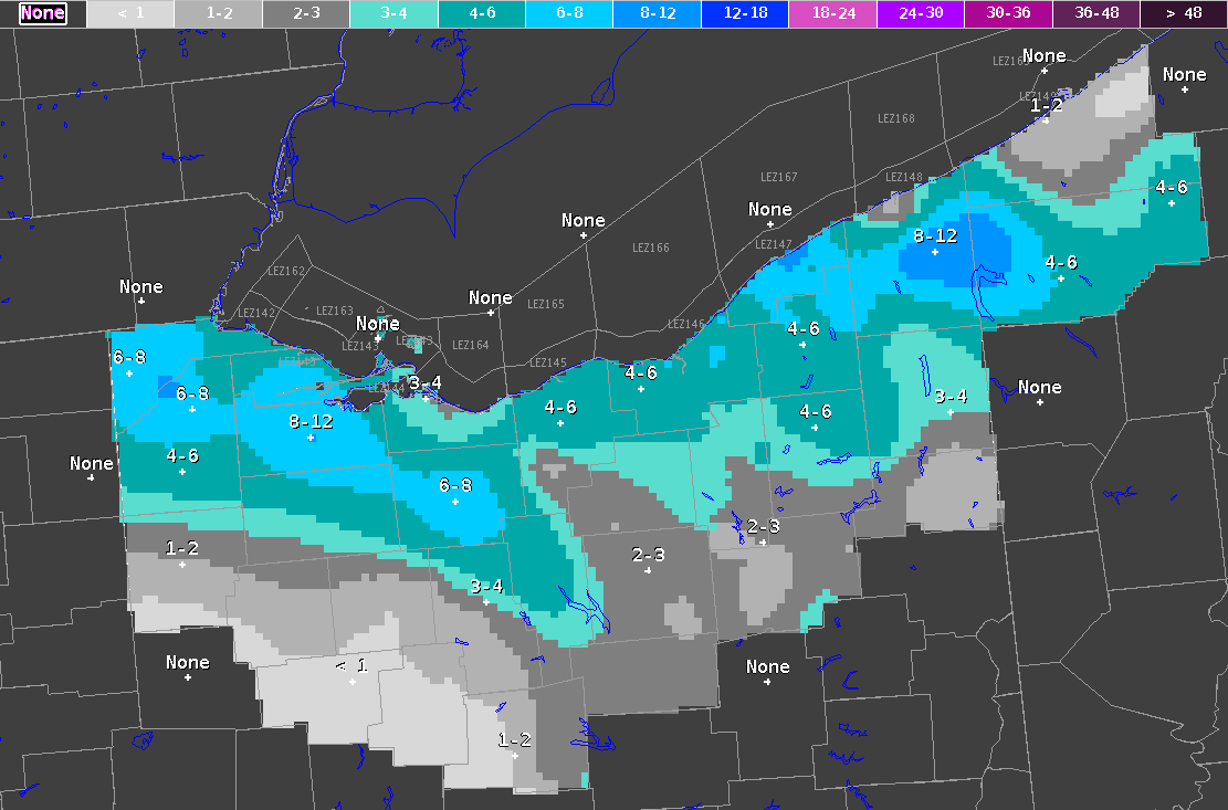 Storm Total Snowfall Map