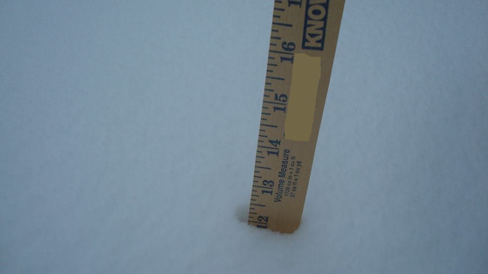 snow measurement from Mahoning county