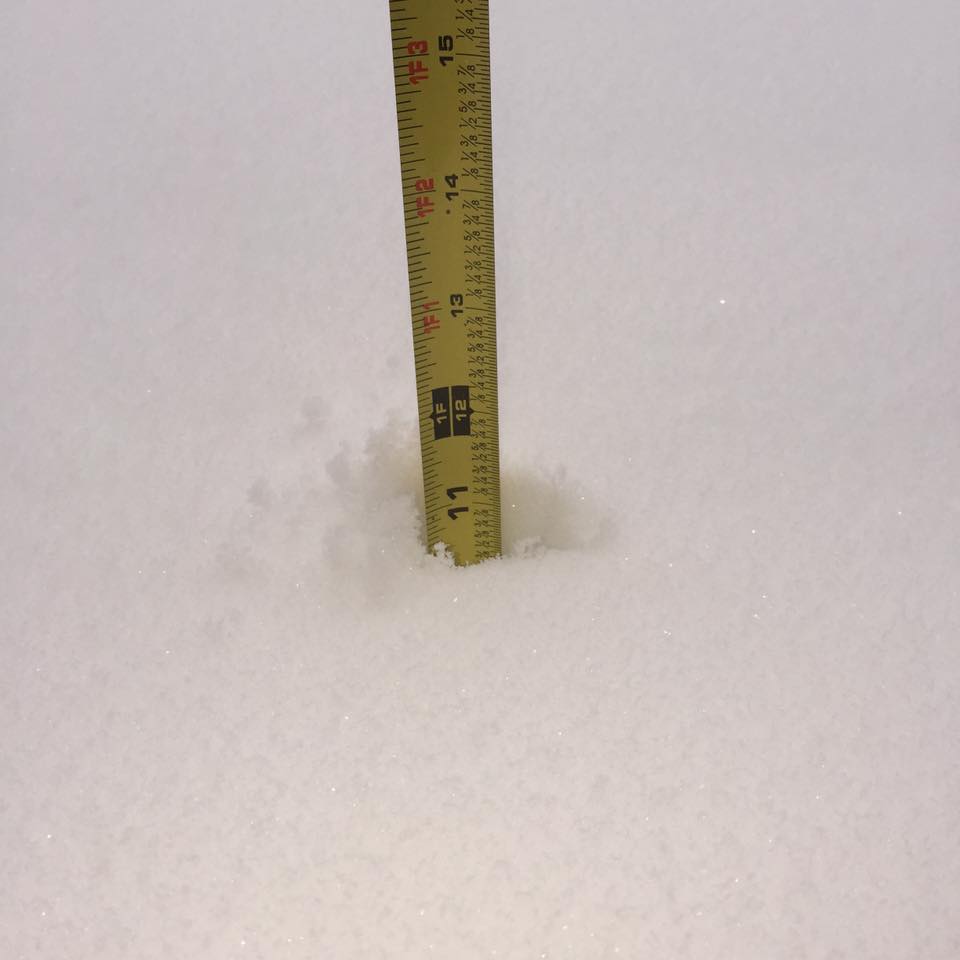 snow measurement from Poland, OH