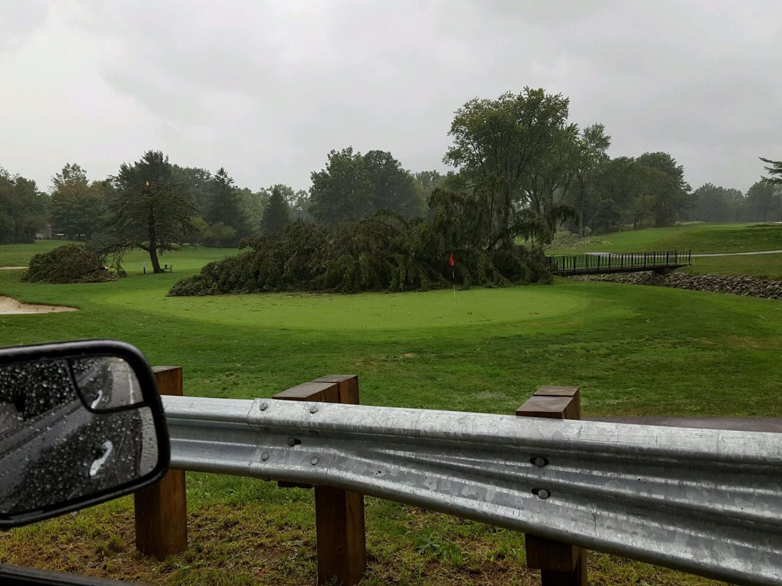 storm damage in Oberlin, OH September 10, 2016