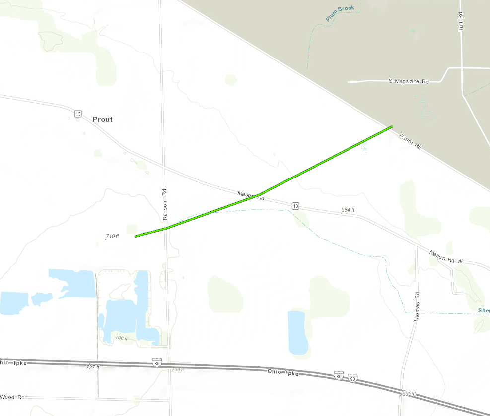 Map of the Bloomingville Tornado Track as Described by the Above Public Information Statement