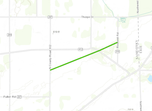 Map of the Clyde Tornado Track as Described by the Above Public Information Statement