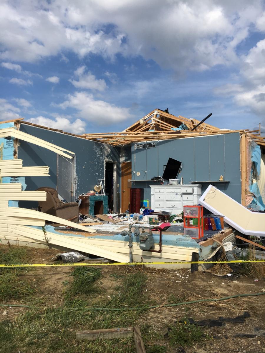 damage from tornado