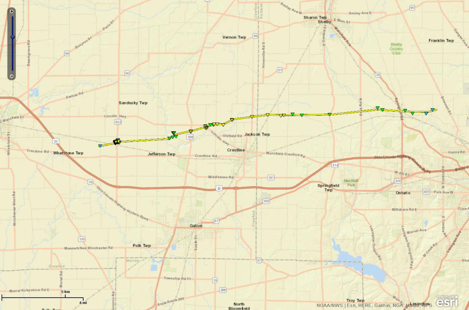 EF2 Tornado Confirmed from Crawford into Richland County on Labor Day 2017