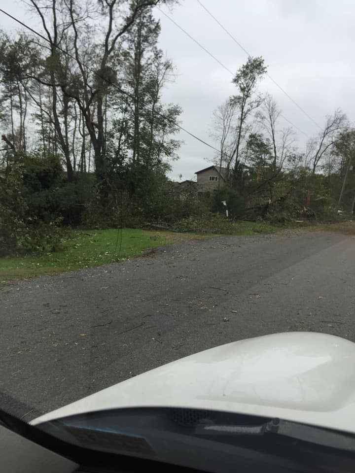 tornado damage near Steuben Twp