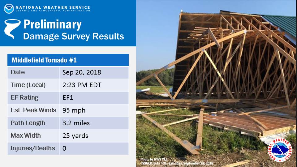 Tornado #1 Middlefield, picture of collapsed building under construction