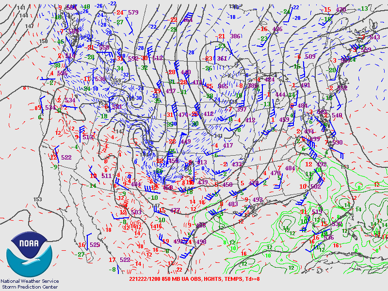 850 mb analysis