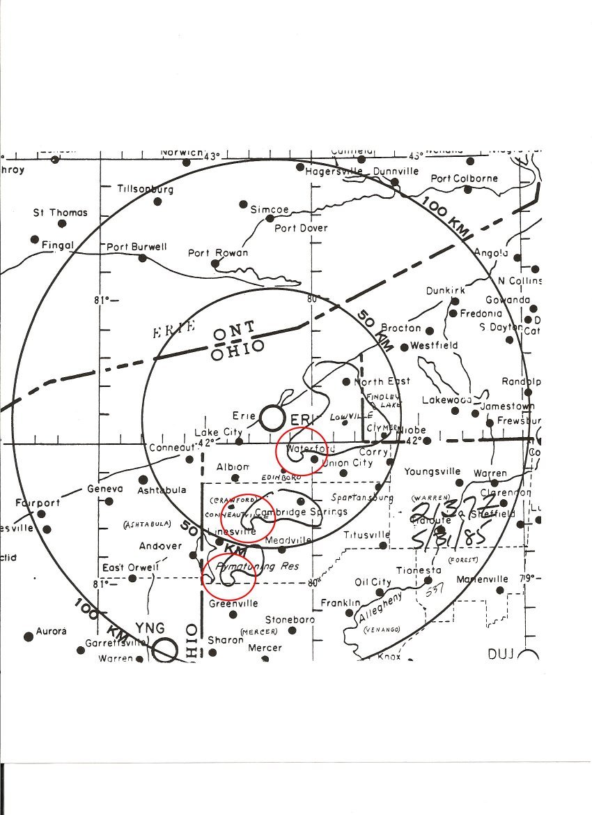 2137Z Radar Overlay Erie WSR-74C