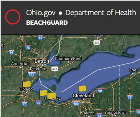 Ohio Department of Health Beach Guard Beach Advisories