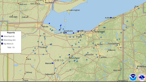 storm report map