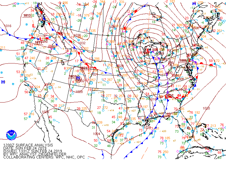Surface Analysis at 7 AM on Sunday