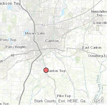Map of Gauge Location in North Industry Ohio