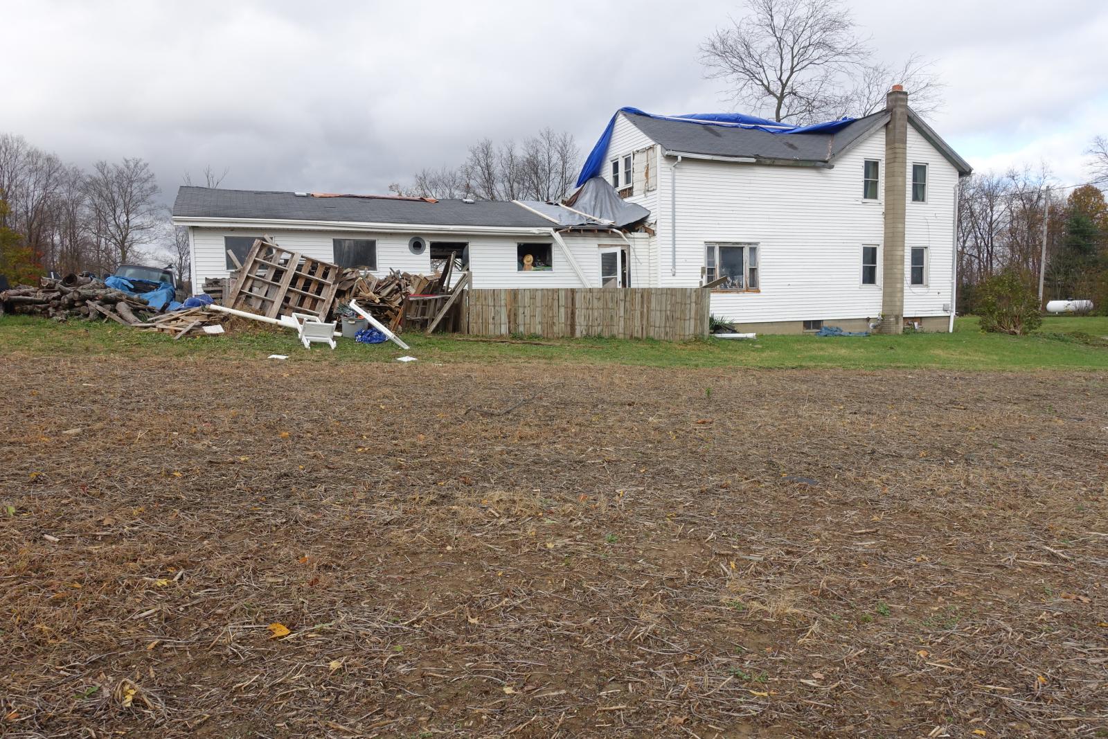 Roof Damage from Haysville Tornado, November 5, 2017