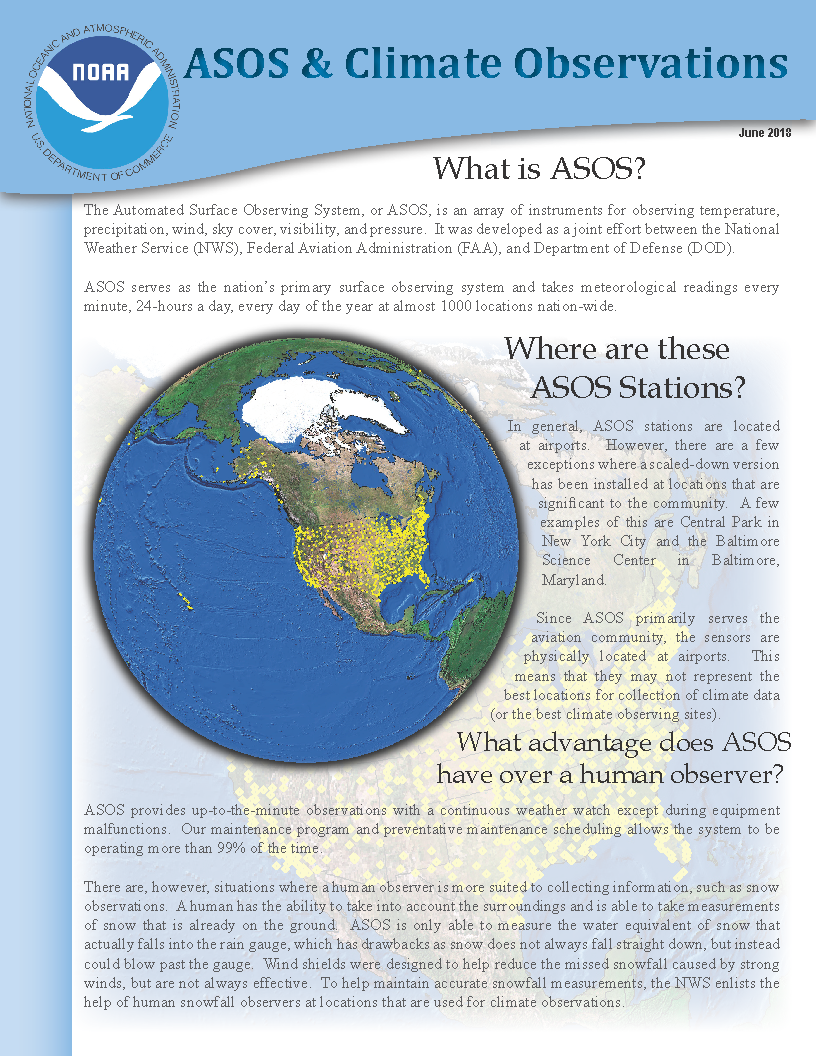 ASOS and Climate Observations