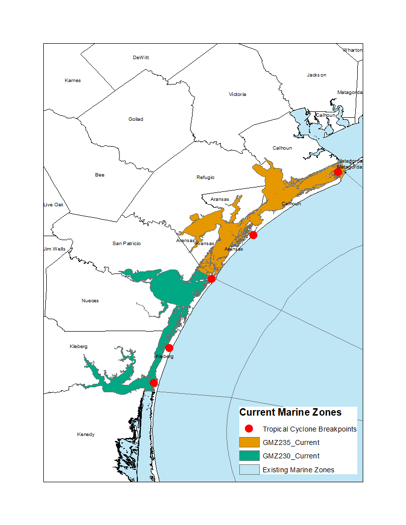Current marine zones