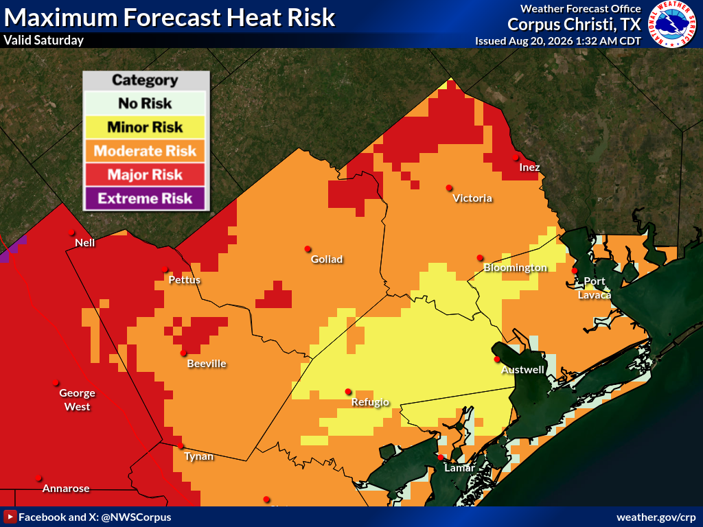 Maximum HeatRisk for Day 3