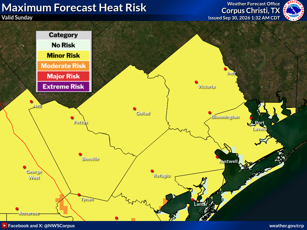 Maximum HeatRisk for Day 5