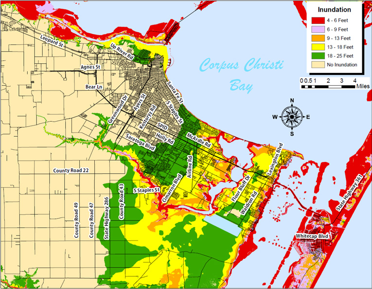 Corpus Christi Texas Zip Code Map