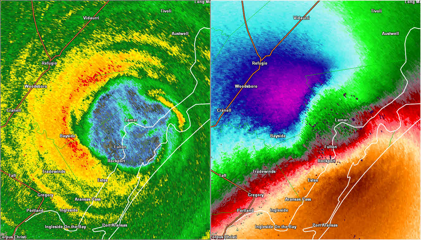 Footage shows intensity of Hurricane Harvey's 'eye wall