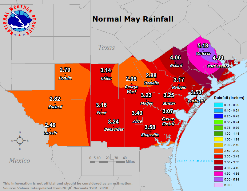 Texas Rainfall Totals By City