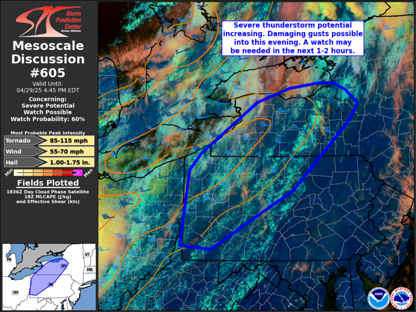 SPC Mesoscale Discussion before the storms began