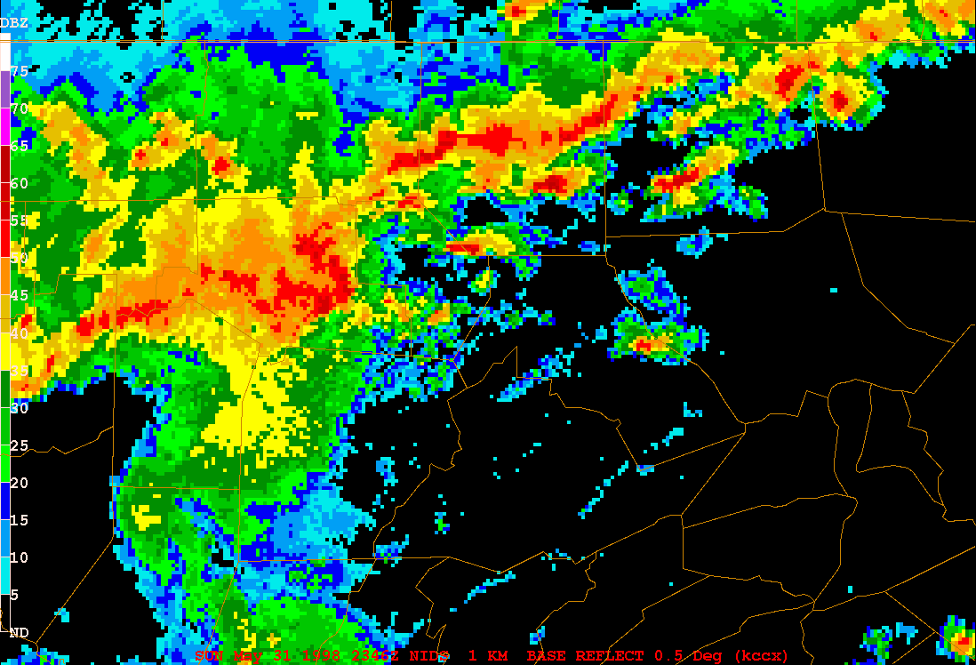 KCCX 2346Z 31 May 1998 Reflectivity