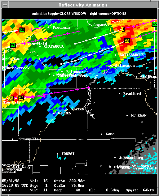Warren Co Supercell KCCX 1649Z