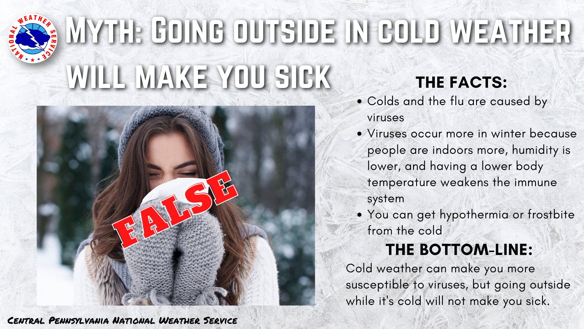 Cold weather itself can not make you sick