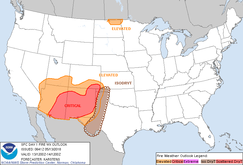 Storm Prediction Center Fire Weather Page