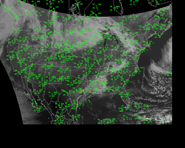 Visible GOES-East Loop during the Eclipse of 8 April 2024
