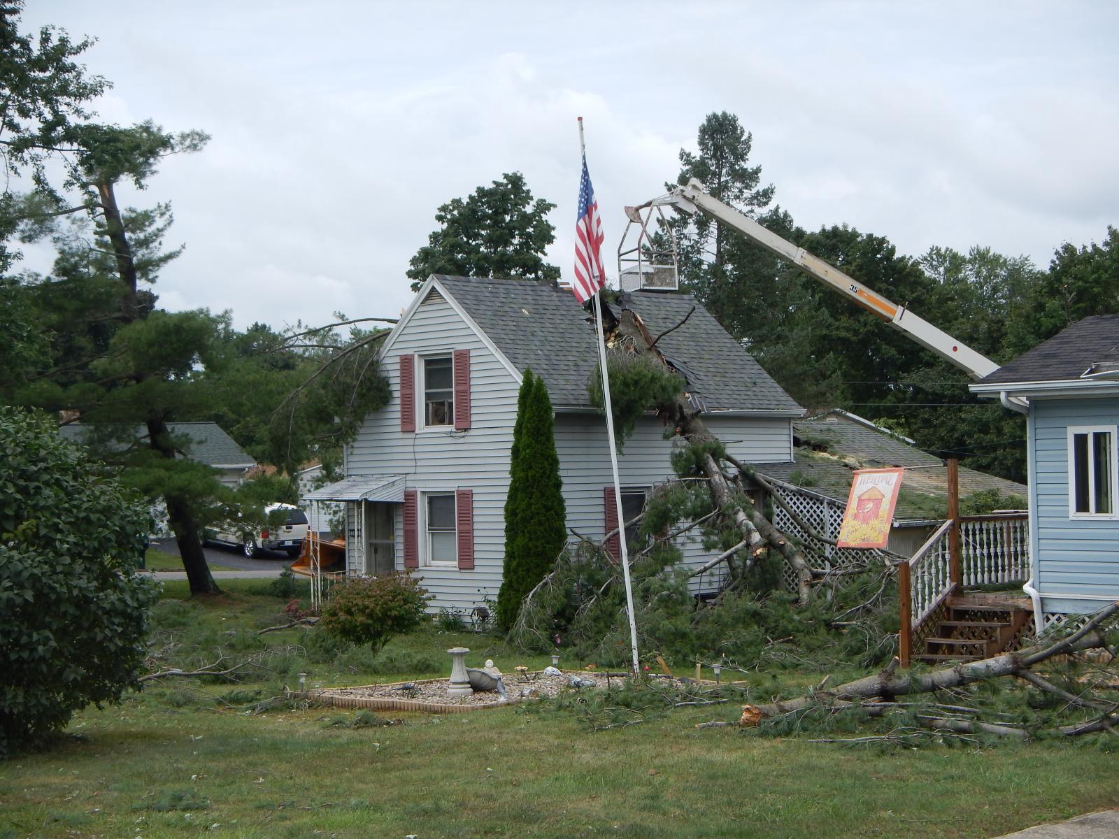 damage to house