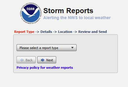 iNWS report form image/link