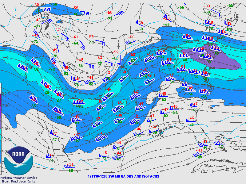 250 mb Map, Valid November 30, 2019 at 12z