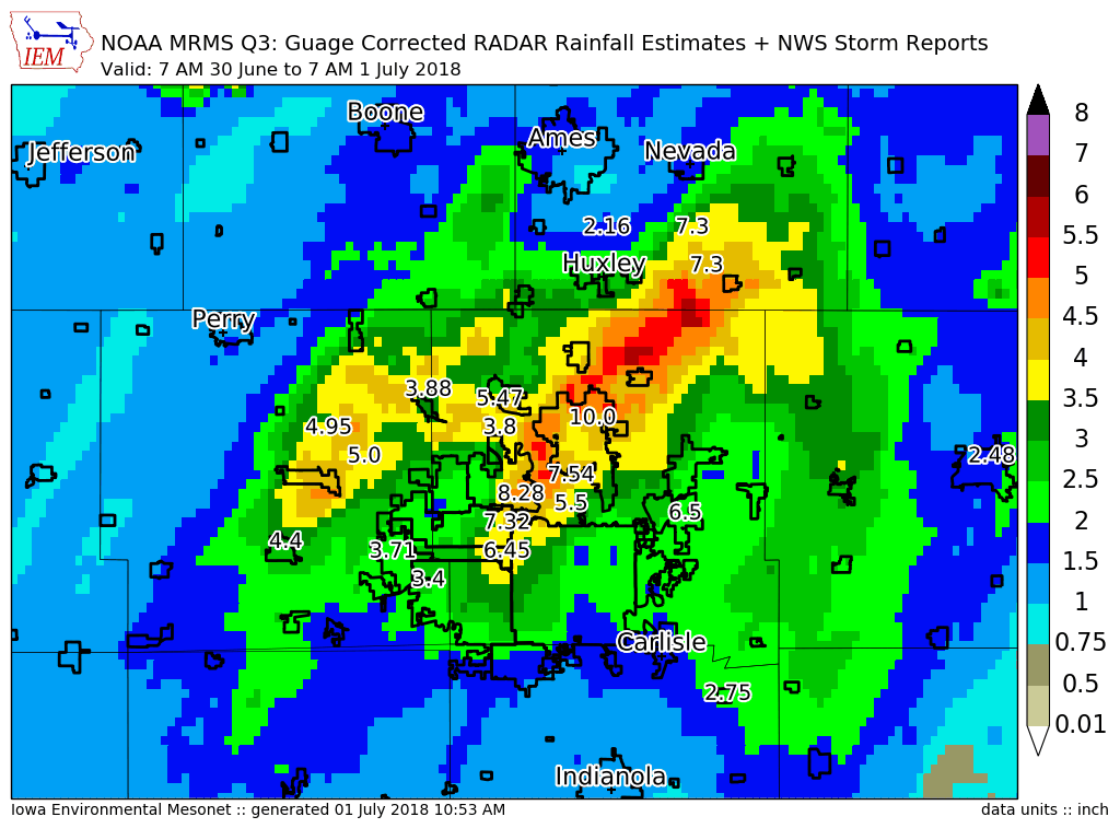 Central Iowa Radar Loop from July 19